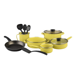 Cinsa Batería de Cocina Praktica, Acero Inoxidable, Antiadherente, 12 Piezas 