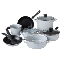 Cinsa Batería de Cocina Rumania Winter, Acero Inoxidable, Antiadherente, 11 Piezas 