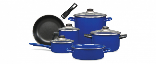 Cinsa Batería de Cocina Albanía, 10 Piezas, Azul 