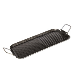 Cinsa Comal Tipo Parrilla, Antiadherente, Negro 