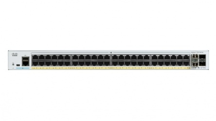 Switch Cisco Gigabit Ethernet Catalyst 1000, 48 Puertos PoE 10/100/1000Mbps, 4 Puertos SFP, 104 Gbit/s, 370W, 15.360 Entradas - Administrable 