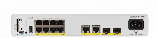 Switch Cisco Gigabit Ethernet 9200CX, 8 Puertos Puertos PoE+ 10/100/1000Mbps + 2 Puertos SFP+, 240W, 60 Gbit/s,  32.000 Entradas - Administrable 