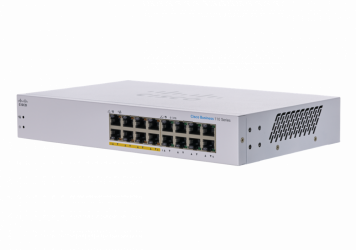 Switch Cisco Gigabit Ethernet Business CBS110, 16 Puertos 10/100/1000Mbps (8x PoE), 32 Gbit/s, 8000 Entradas - No Administrable 