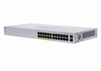 Switch Cisco Gigabit Ethernet Business 110, 24 Puertos 10/100/1000Mbps (12x PoE) + 2 Puertos SFP, 32 Gbit/s, 8000 Entradas - No Administrable 