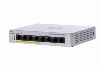 Switch Cisco Gigabit Ethernet Business CBS110, 8 Puertos 10/100/1000Mbps (4x PoE), 16 Gbit/s, 8000 Entradas - No Administrable 