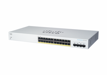 Switch Cisco Gigabit Ethernet Business 220, 24 Puertos 10/100/1000Mbps + 4 Puertos SFP, 56Gbit/s, 8.192 Entradas -  Administrable 