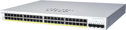Switch Cisco Gigabit Ethernet Business CBS220, 48 Puertos 10/100/1000Mbps + 4 Puertos SFP, 104 Gbit/s, 8192 Entradas - Administrable 