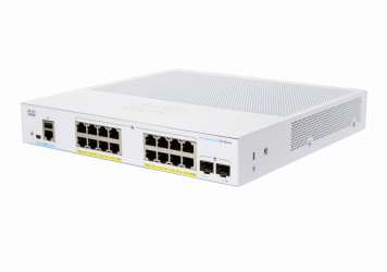 Switch Cisco Gigabit Ethernet Business CBS250, 16 Puertos PoE+ 10/100/1000 + 2 Puertos SFP, 8000 Entradas - Administrable 