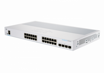 Switch Cisco Gigabit Ethernet CBS250, 24 Puertos PoE 10/100/1000Mbps + 4 Puertos SFP, 8.000 Entradas - Administrable 