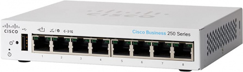 Switch Cisco Gigabit Ethernet Business 250, 8 Puertos 10/100/1000, 16 Gbit/s - Administrable 