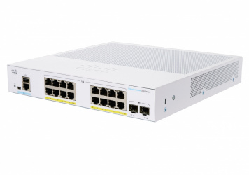 Switch Cisco Gigabit Ethernet Business 350, 16 Puertos 10/100/1000Mbps + 2 Puertos SFP, 16.000 Entradas - Administrable 