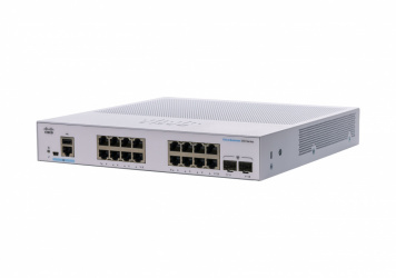 Switch Cisco Gigabit Ethernet Business 350, 16 Puertos 10/100/1000Mbps + 2 Puertos SFP, 36 Gbit/s, 16.000  Entradas - Administrable 