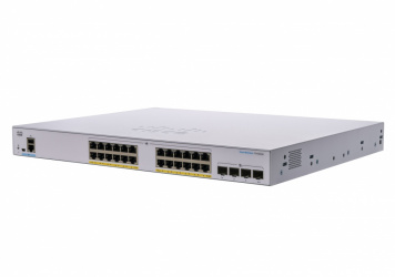 Switch Cisco Gigabit Ethernet CBS350, 24 Puertos PoE 10/100/1000Mbps + 4 Puertos SFP+, 1000 Mbit/s, 16.000 Entradas - Administrable 