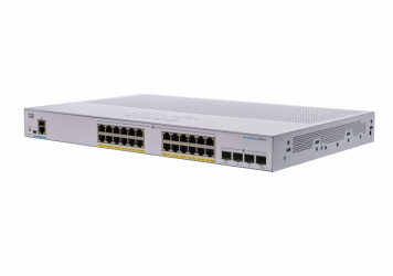 Switch Cisco Gigabit Ethernet Business CBS350, 24 Puertos PoE+ 10/100/1000Mbps + 4 Puertos SFP, 16000 Entradas - Administrable 