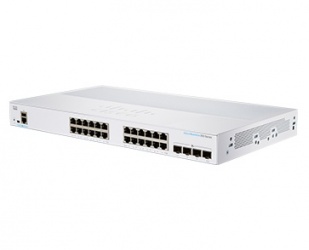 Switch Cisco Gigabit Ethernet CBS350, 24 Puertos 10/100/1000Mbps + 4 Puertos SFP+, 1000 Mbit/s, 16.000 Entradas - Administrable 