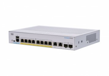 Switch Cisco Gigabit Ethernet Business 350, 8 Puertos PoE+ 10/100/1000Mbps + 2 Puertos SFP, 1000 Mbit/s, 16.000 Entradas - Administrable 