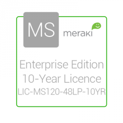 Cisco Meraki Licencia y Soporte Empresarial, 1 Licencia, 10 Años, para MS120-48LP 