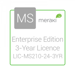 Cisco Meraki Licencia y Soporte Empresarial, 1 Licencia, 3 Años, para MS210-24 
