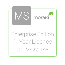Cisco Meraki Licencia y Soporte Empresarial, 1 Licencia, 1 Año, para MS22 