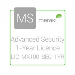 Cisco Meraki Licencia de Seguridad Avanzada y Soporte, 1 Licencia, 1 Año, para MX100 