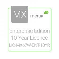 Cisco Meraki Licencia y Soporte Empresarial, 1 Licencia, 10 Años, para MX67W 