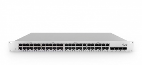 Switch Cisco Meraki Gigabit Ethernet MS210-48LP, 48 Puertos PoE 1GbE + 4 Puertos 1GbE SFP, Low PoE 370W, 176 Gbit/s, 32.000 Entradas - Administrable ― Requiere trámite de NOM, causando tiempo de entrega extendido 