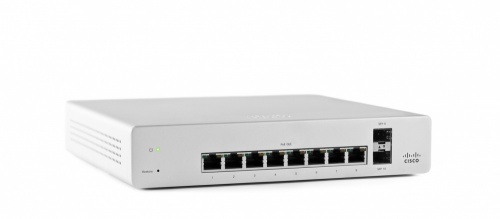 Switch Cisco Gigabit Ethernet MS220-8P-HW, 8 Puertos 10/100/1000Mbps + 10SFP, 20 Gbit/s, 8000 Entradas - Gestionado 