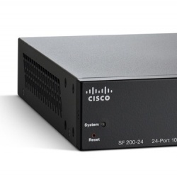 Switch Cisco Fast Ethernet Smart SF200-24FP PoE 180W, 24 Puertos 10/100Mbps + 2 Puertos SFP, 6.55 Gbit/s, 8000 Entradas 