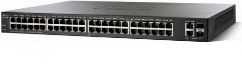 Switch Cisco Fast Ethernet Smart Plus SF220-48P PoE, 48 Puertos 10/100 PoE + 2 Puertos RJ-45/SFP, 13.6 Gbit/s, 8192 Entradas - Administrable 
