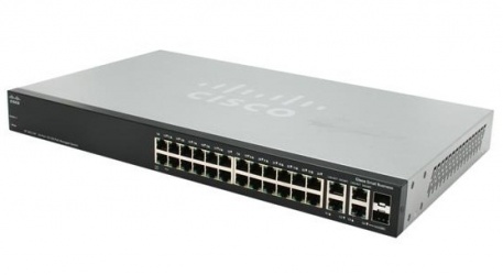 Switch Cisco Ethernet SF500-24, 10/100Mbps, 28.8 Gbit/s, 24 Puertos, 16.000 Entradas - Administrable 