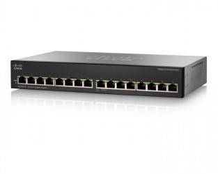 Switch Cisco Gigabit Ethernet SG110-16, 16 Puertos 10/100/1000Mbps, 32 Gbit/s, 8000 Entradas - No Administrable 