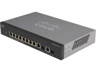 Switch Cisco Gigabit Ethernet SG200-10FP PoE, 8 Puertos 10/100/1000Mbps + 2 Puertos SFP, 20 Gbit/s, 8000 Entradas - Administrable 