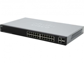 Switch Cisco Gigabit Ethernet SG200-26FP PoE 180W, 26 Puertos 10/100/1000Mbps + 2 Puertos SFP, 52 Gbit/s, 8000 Entradas - No Administrable 