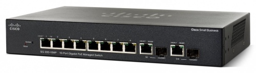 Switch Cisco Gigabit Ethernet SG300-10MPP PoE+, 8 Puertos 10/100/1000Mbps + 2 Puertos SFP, 20 Gbit/s, 16.384 Entradas – Administrable 