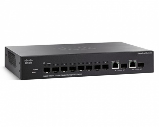 Switch Cisco Gigabit Ethernet SG300-10SFP-K9, 8x Gigabit SFP + 2x Combo Gigabit SFP, 20 Gbit/s, 16384 Entradas - Administrable 