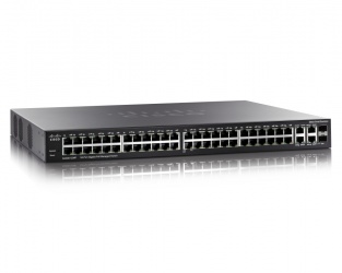 Switch Cisco Gigabit Ethernet SG300-52MP-K9-NA, 52 Puertos 10/100/1000Mbps + 2 Puertos SFP+, 104 Gbit/s, 16.384 Entradas - Administrable 