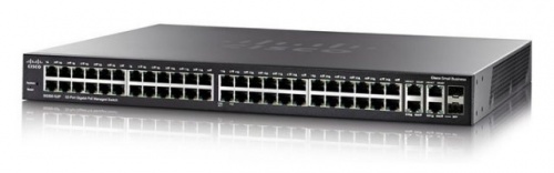 Switch Cisco Gigabit Ethernet SG350-52MP, 48 Puertos 10/100/1000Mbps + 2 Puertos SFP, 104 Gbit/s, 16.384 Entradas - Administrable 