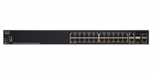 Switch Cisco Gigabit Ethernet SG350X-24MP, 24 Puertos 10/100/1000Mbps + 2 Puertos SFP, 128 Gbit/s, 16.000 Entradas - Administrable 