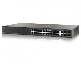 Switch Cisco Gigabit Ethernet SG500-28P, 28 Puertos 10/100/1000Mbps, 72Gbit/s, 16.000 Entradas - Administrable 