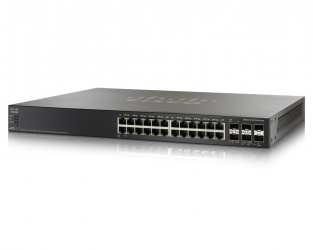 Switch Cisco Gigabit Ethernet Small Business SG500X-24, 24 Puertos 10/100/1000Mbps + 2 Puertos SFP+, 128 Gbit/s, 16.000 Entradas - Administrable 