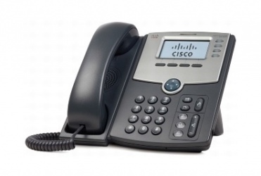 Cisco Teléfono IP de 4 Líneas con Pantalla SPA504G, PoE y PC, 2x RJ-45, Negro 