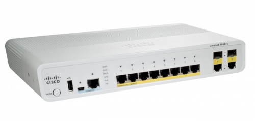 Switch Cisco Gigabit Ethernet Catalyst 2960-C, 8 Puertos PoE + 2 Puertos Dual Uplink LAN Base, 8000 Entradas - Administrable 