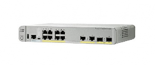 Switch Cisco Gigabit Ethernet Catalyst 3560-CX PoE IP Base, 8 Puertos 10/100/1000Mbps + 2 Puertos SFP, 32 Gbit/s - Administrable 