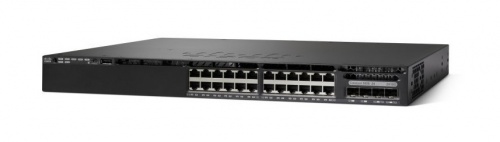 Switch Cisco Gigabit Ethernet Catalyst 3650 PoE 4x1G Uplink LAN Base, 24 Puertos 10/100/1000Mbps + 4 Puertos SFP, 88 Gbit/s, 32.000 Entradas - Administrable 