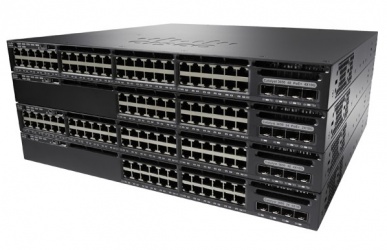 Switch Cisco Gigabit Ethernet Catalyst 3650 Base IP, 48 Puertos 10/100/1000Mbps + 2 Puertos SFP+, 176 Gbit/s, 32.000 Entradas - Administrable 