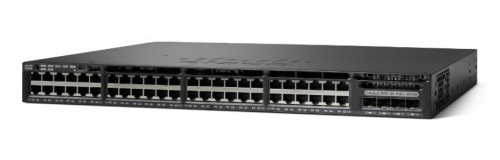 Switch Cisco Gigabit Ethernet Catalyst 3650 PoE Base IP, 48 Puertos 10/100/1000Mbps + 4 Puertos SFP, 176 Gbit/s, 32.000 Entradas - Administrable 