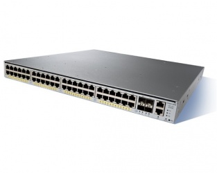 Switch Cisco Gigabit Ethernet Catalyst 4948e, 48 Puertos 10/100/1000Mbps + 4 Puetos SFP+, 176 Gbit/s, 55.000 Entradas - Administrable 