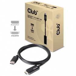Club 3D Cable Displayport Macho - HDMI Macho, 2 Metros, Negro 