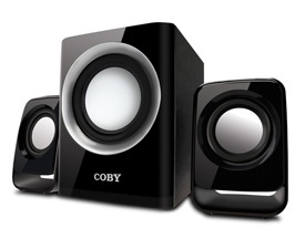 Coby Bocinas con Subwoofer CSMP67, 2.1, 50W RMS, Negro 