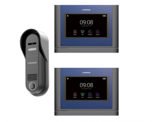 Commax Kit de Frente de Calle DRC4CPHD, incluye 2 Monitores de 7